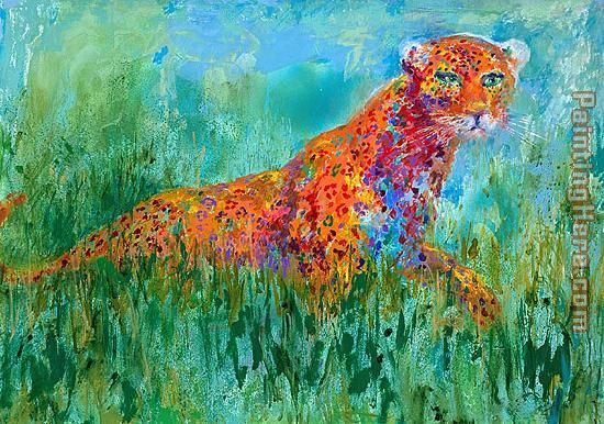 Prowling Leopard painting - Leroy Neiman Prowling Leopard art painting
